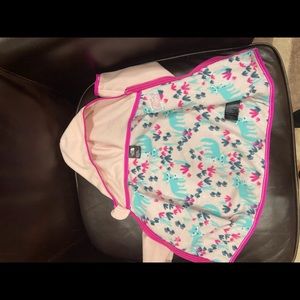 The north face glacier zip fleece hooded jacket